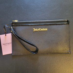 Juicy Couture Black Gold Logo Wristlet Wallet